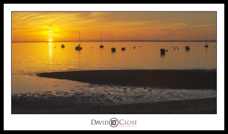 Sunset over Arcachon Bay France